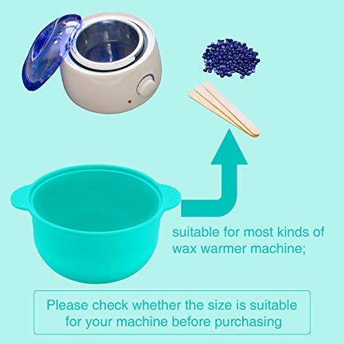3 Pack Silicone Wax Pot Replacements, 14 oz for Hair Removal Wax Warmers