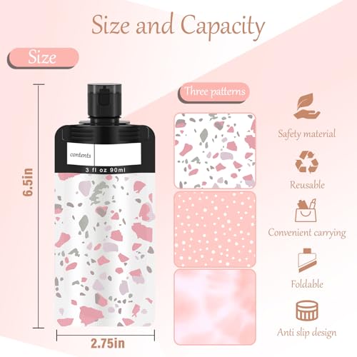 ANNGO 18-Pack TSA Approved Travel Pouches - Leakproof 3oz Bags for Toiletries (Pink)