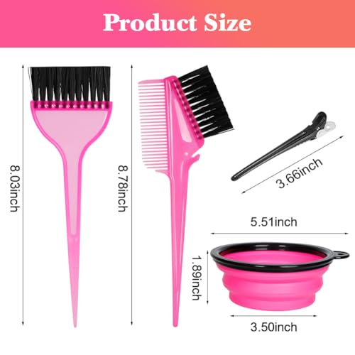 Hair Dye Brush and Bowl Set – Mixing Tool Kit for Coloring