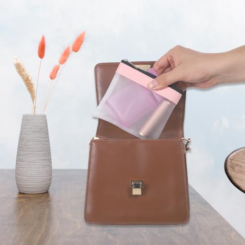 Mini Clear Makeup & Cosmetic Zipper Pouch Set – Waterproof Travel Organizer, 4 Pack