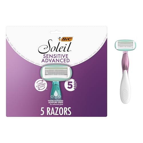 BIC Soleil 5 Disposable Razors for Sensitive Skin - 5 Count