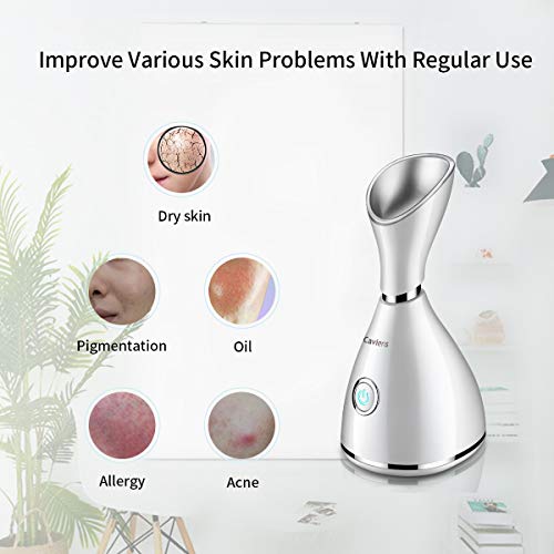 Nano Ionic Facial Steamer with Skin Care Kit - Warm Mist Pore Moisturizer