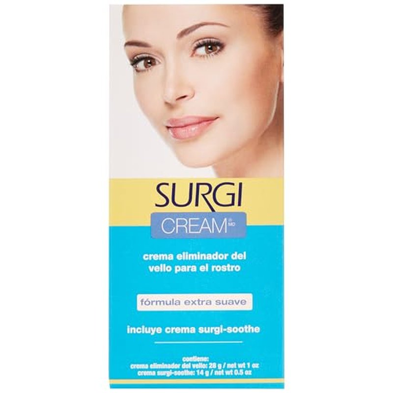 Surgiwax Facial Hair Removal Cream for Women ? Depilatory Cream for Face, Neck, & Sensitive Skin, Professional Hair Remover, 1 oz