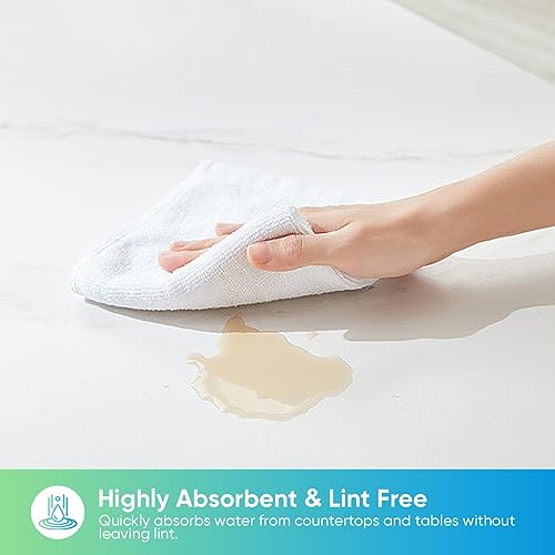 HOMEXCEL 24-Pack Microfiber Cleaning Cloths - Lint-Free, Reusable, 11.5" x 11.5"
