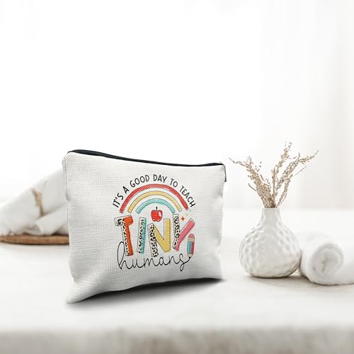 Nogrit Teacher Appreciation Makeup Bag - Stylish Cosmetic Pouch for Travel