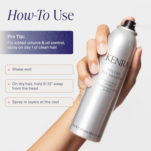 Kenra Volume Dry Shampoo - Oil Absorbing Translucent Spray for All Hair Types
