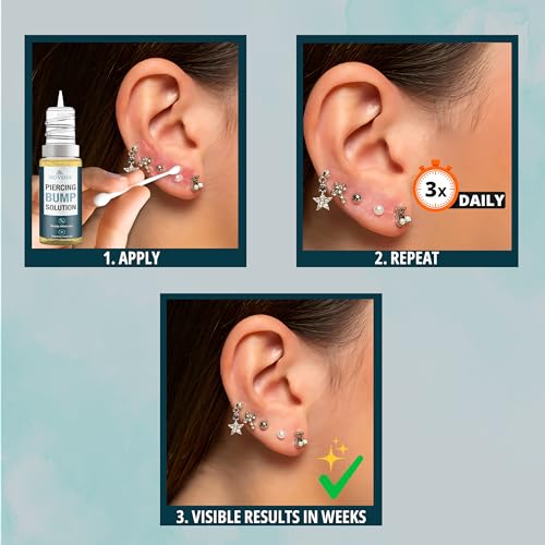 NOVEHA Piercing Aftercare Solution with Tea Tree Oil - 20ml Keloid Reduction