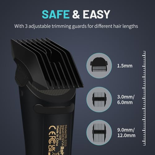 PRITECH Manscape Body Hair Trimmer - Waterproof Pubic Hair Ball Trimmer, Ceramic Blade Shavers Electric Razors for Men with USB-C Charging, Wet/Dry Use, Nick-Free Mens Grooming Kits, Gifts for Men