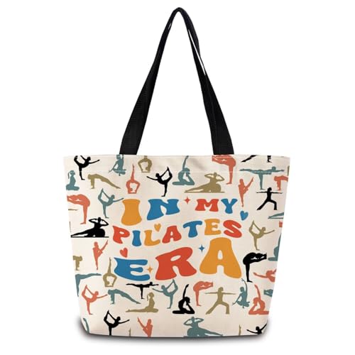 In My Pilates Era Tote Bag - Stylish Reusable Grocery Handbag
