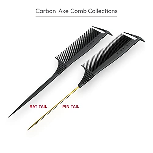 RED by Kiss Carbon Axe Comb - Heat Resistant Anti-Frizz Parting Comb