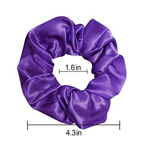 CUBACO 12-Piece Satin Hair Scrunchies - Soft Elastic Hair Ties