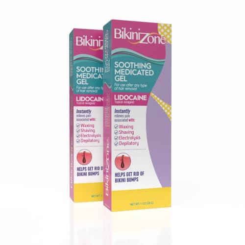 Bikini Zone Medicated After Shave Gel with Lidocaine - 2 Pack