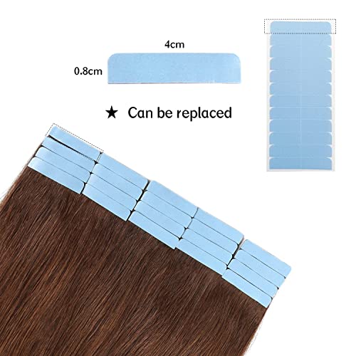 YILITE Double-Sided Hair Extension Tape Tabs - 120 Pieces, 4x0.8 cm