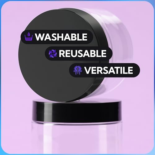 6 OZ Plastic Jars with Lids - 18 Pack Leak Proof Travel Containers