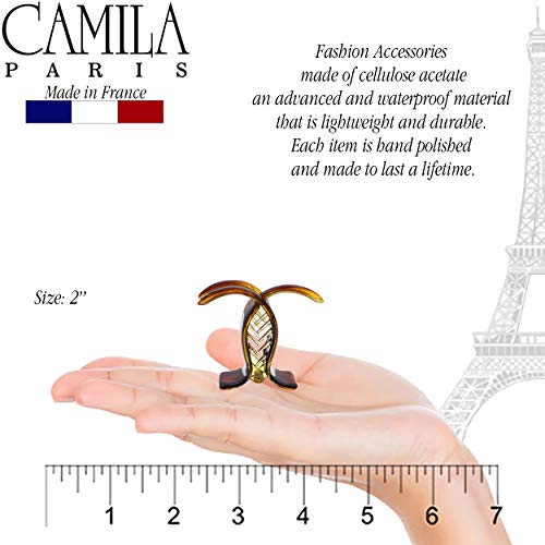 Camila Paris French Hair Clip Combo - 2 Inch Ponytail Holders for Women