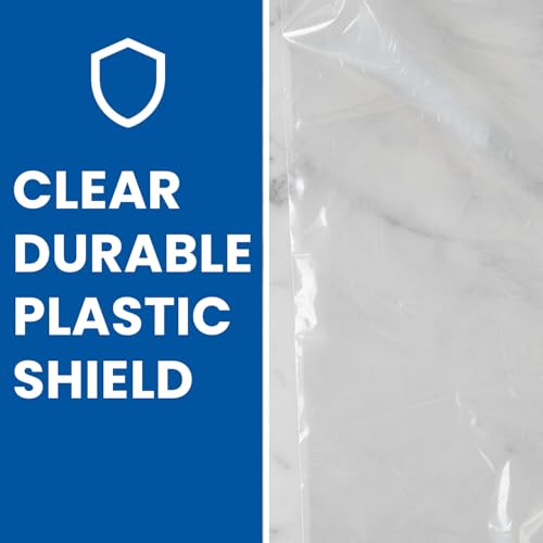 Premium Clear Plastic Counter Liners - 26" x 26", 15 Pack for Events