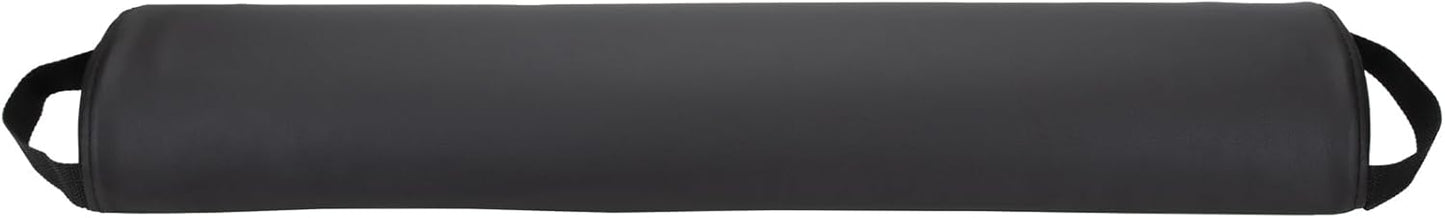 Premium Half-Round Bolster Pillow - Oil & Stain-Resistant Massage & Yoga Support | 6"W x 3"H x 26"L, Black