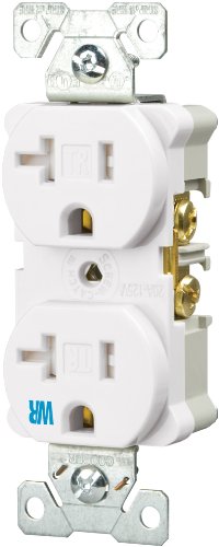 Eaton 20-Amp Weather Resistant Duplex Receptacle - White