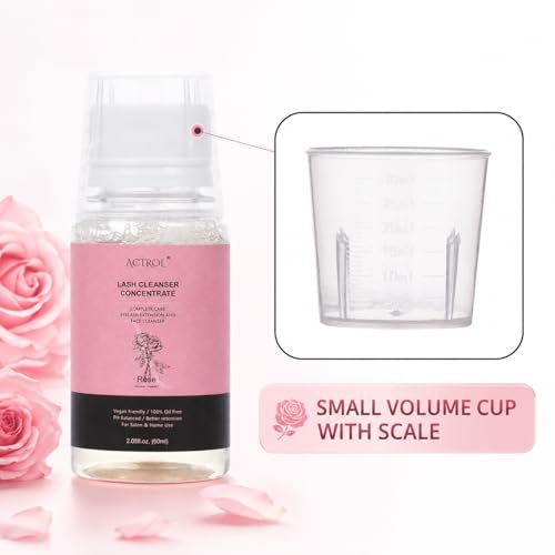 ACTROL Rose Lash Shampoo Concentrate 60ml – Makes 12 Foaming Cleansers