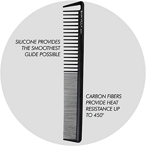 Sam Villa Signature Series Black Professional Hair Cutting & Parting Comb - 1 Pack