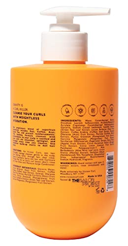 VICIOUS CURL Foaming Curl Cleanse Shampoo, Sulfate-Free for Curly Hair 12oz