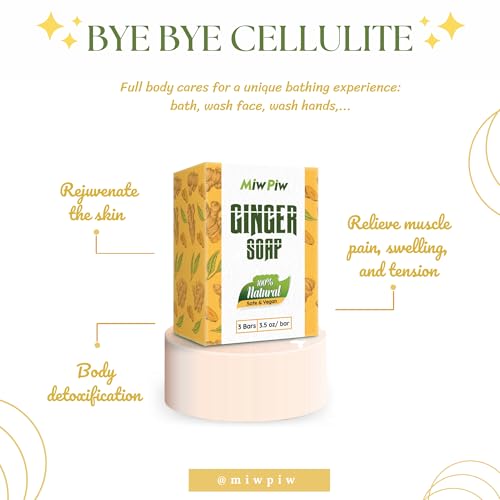 Ginger Lymphatic Drainage Soap for Cellulite Reduction & Skin Tightening - Natural Detox Bar