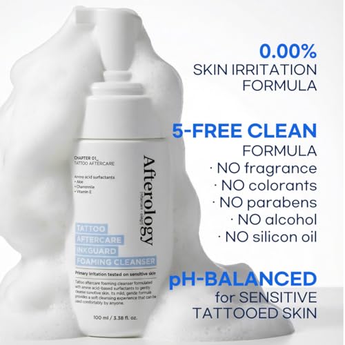 Afterology Unscented Tattoo Soap for Aftercare - 3.38 fl. oz (1 Count)