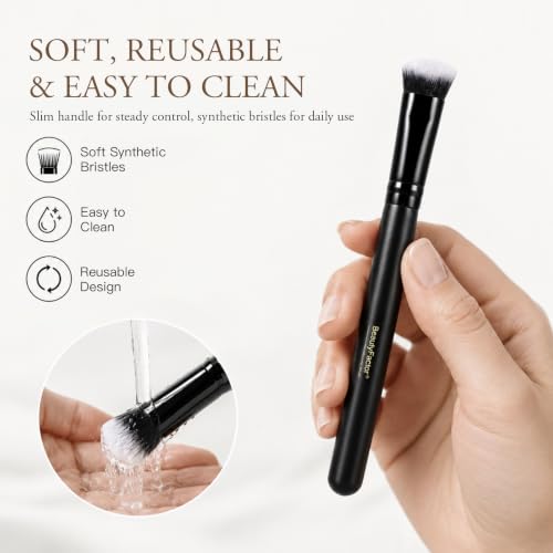 Precision Concealer Brush for Under Eye Blending - Soft Synthetic Bristles