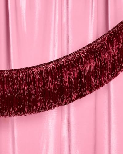 Burgundy Fringe Banner 49 Inch | Bachelorette & Birthday Decor