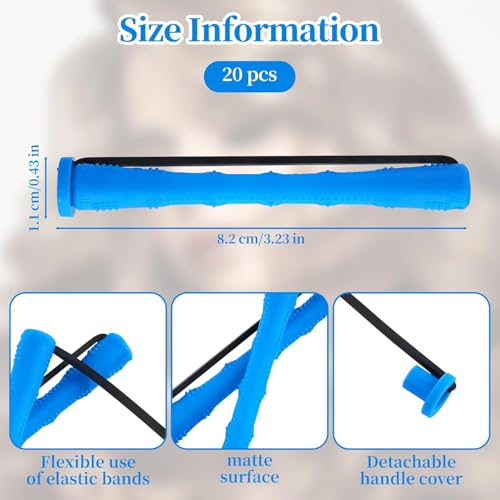 20 Blue Perm Rods - Small Cold Wave Rollers for Curls