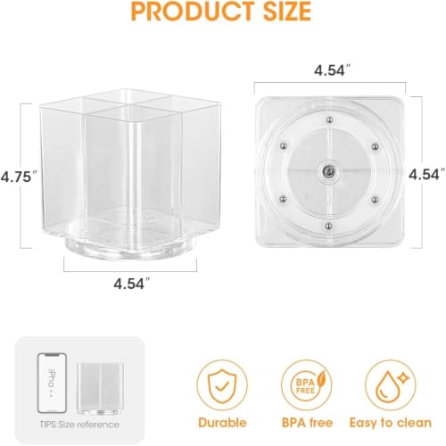 AIEVE Lazy Susan Drink Packet Organizer with 360° Rotation