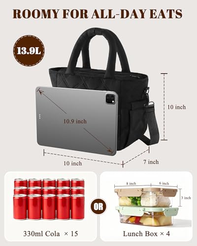 Insulated Lunch Bag for Men & Women - Large Leakproof Cooler Tote