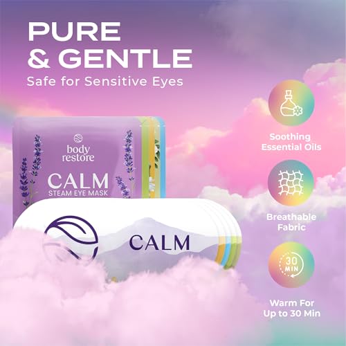 Body Restore Heated Eye Mask for Dry Eyes 5 Pack ? Fathers Day Gift for Dad, Birthday Gifts for Women and Men, Self Heating Warm Compress, Relaxation ? Variety