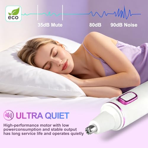 Nose Hair Trimmer for Women,USB Rechargeable Ear and Nose Trimmer,2026 Professiona 2 in 1 Painless Eyebrow & Facial Hair Trimmer Remover,IPX7 Waterproof,Portable Nasal Hair Clipper,Dual-Edge Blades