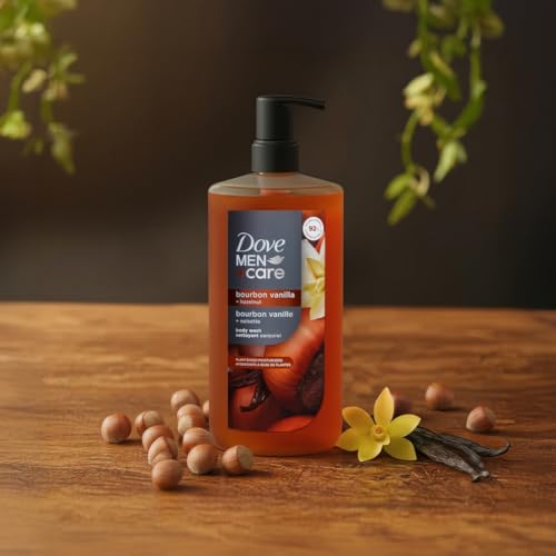 Dove Men+Care Bourbon Vanilla + Hazelnut Body Wash, 26 oz - Hydrating & Gentle