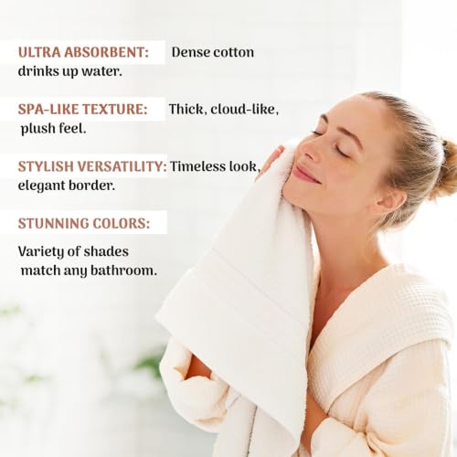 12-Piece Sandstone Cotton Face Towel Set - Ultra-Plush & Highly Absorbent