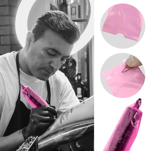 100 Pack Tattoo Pen Covers - Disposable Wraps for Tattoo Machines