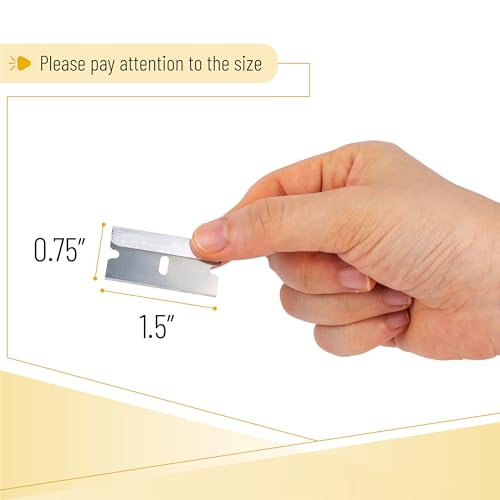Bates Single Edge Razor Blades - 100 Pack, Premium Steel