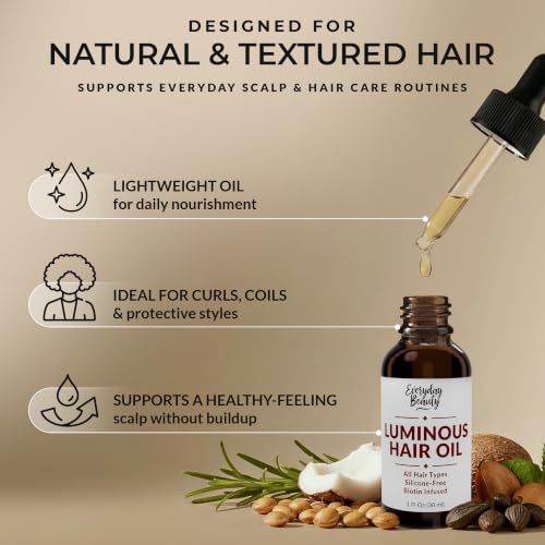 Everyday Beauty Luminous Hair Oil - Biotin & Botanical Nourishing Treatment