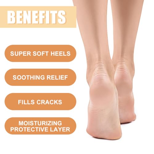 Baorder 2-Pack Peach & Honey Foot Cream Set - Hydrating Heel Balm for Dry Cracked Skin, Men & Women