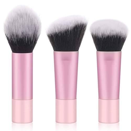 3PCS Premium Makeup Brush Set - Foundation, Contour & Powder