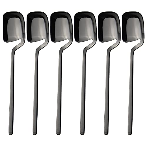 IQCWOOD 5.6 Inch Stainless Steel Espresso Spoons, Set of 6