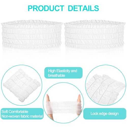 Yesland 200-Pack Disposable Spa Headbands - Soft Non-Woven Stretch Hair Wraps for Facial Care