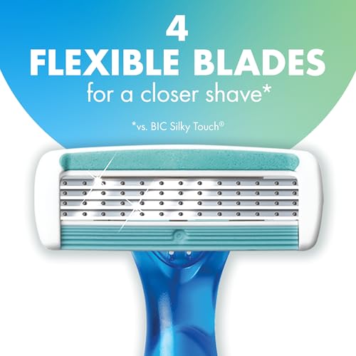 BIC Soleil 4 Disposable Razors for Women, 10-Pack with Flexible Head