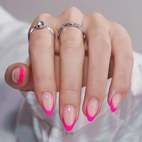 BTArtbox Berry French Press On Nails - Short Almond, 32 Ct Kit