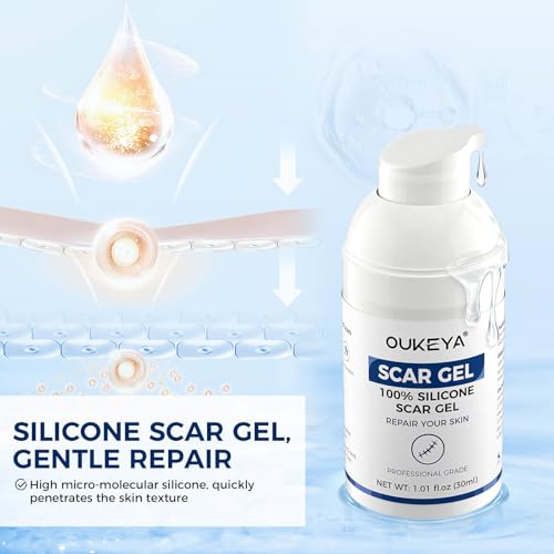 OUKEYA Silicone Scar Gel 30ml - Dermatologically Tested Scar Treatment for All Skin Types