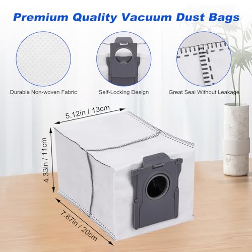 Dreame Compatible Dust Bags - 3L Large Disposable Vacuum Bags (8 Pack)