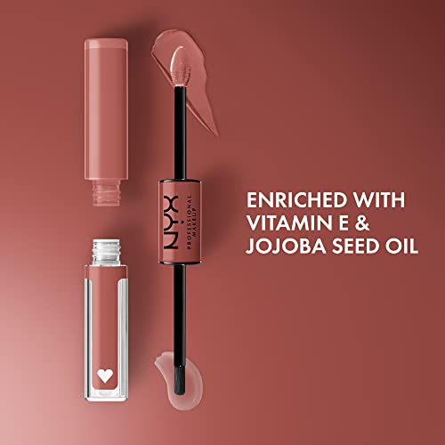 NYX Shine Loud Liquid Lipstick - Long-Lasting Dusty Nude Mauve