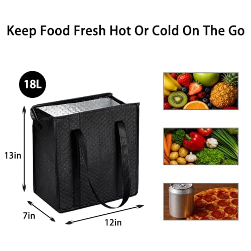 18L Insulated Grocery Bags - 2-Pack Reusable Cooler Totes