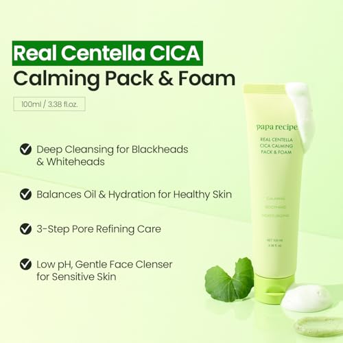 Real Centella CICA Calming Pack & Foam - 2-in-1 Cleanser & Mask